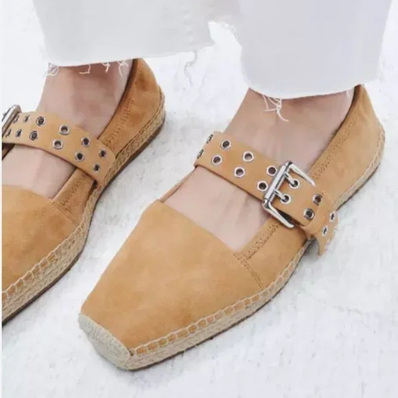 rag & bone Anteros espadrille tan flat neural shoe size 39 - Picture 2 of 9